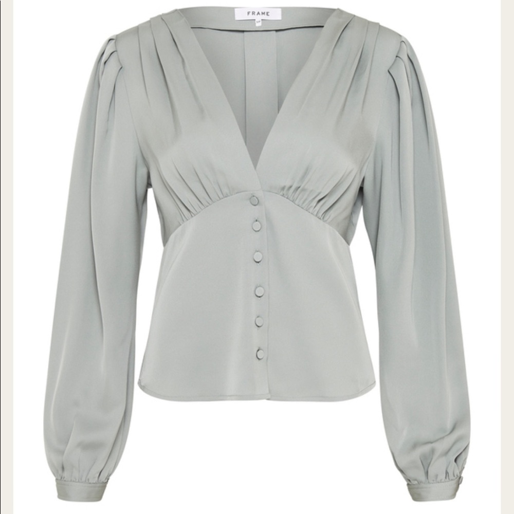 Frame Denim Empire Pleat Top
